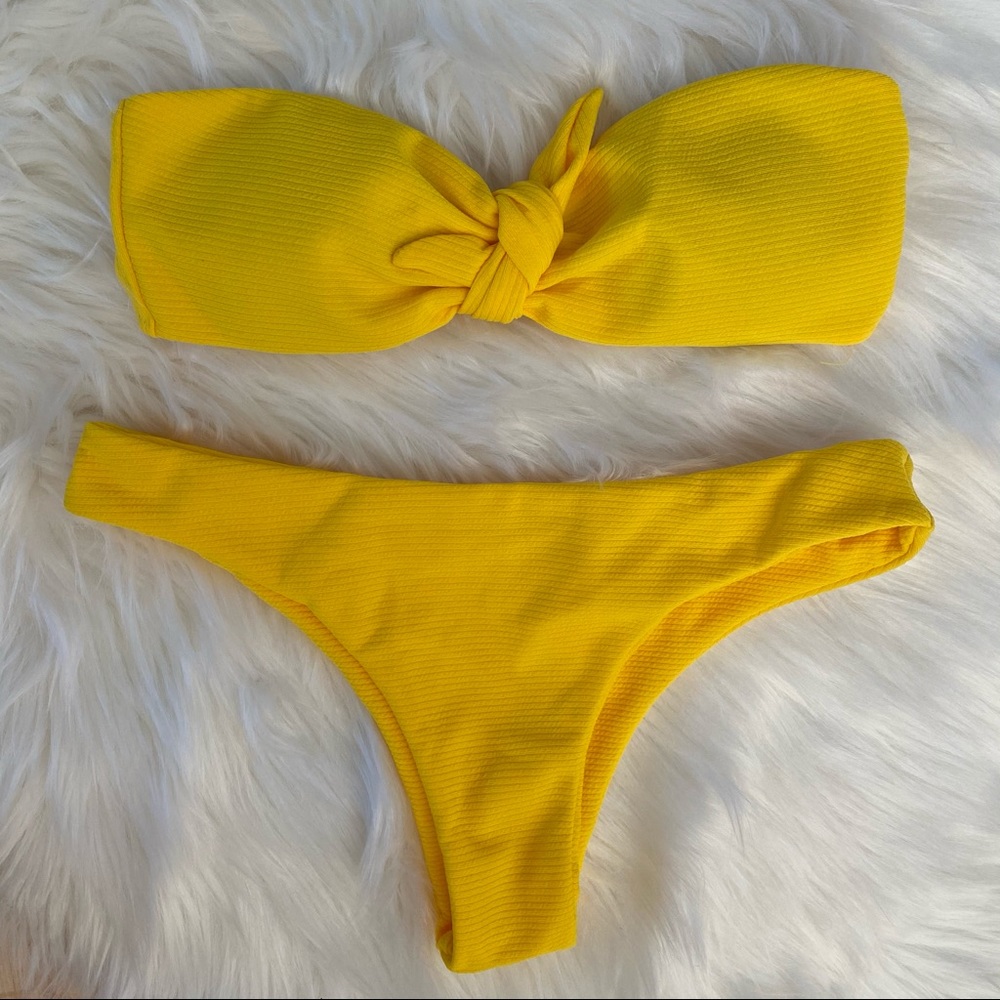 🍃Yellow Bandeau Bikini🍃